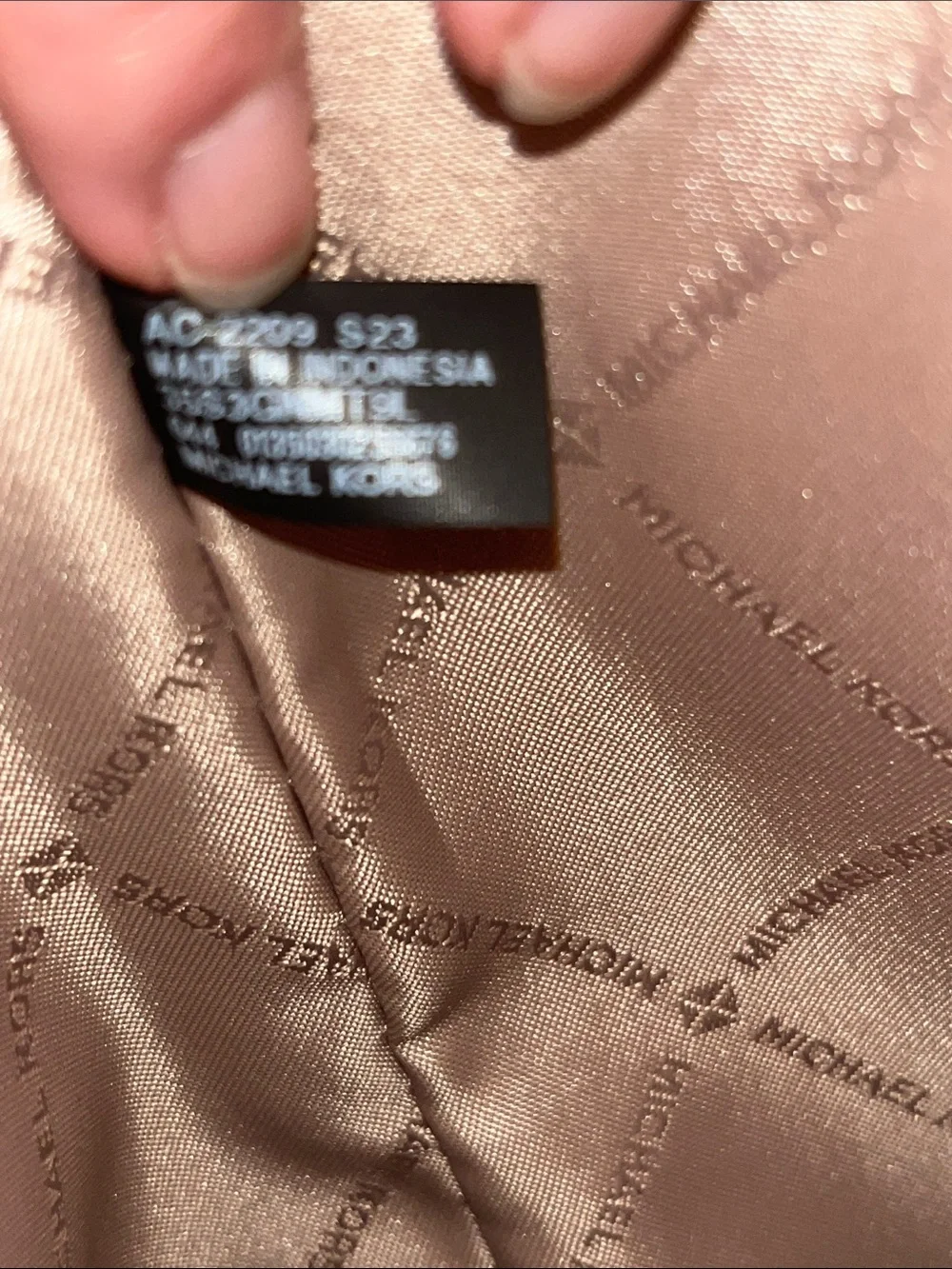 NWT Michael Kors Carmen Large Non-Leather Vegan Belted Tote Tea Rose